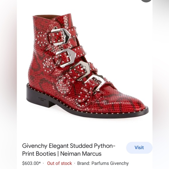 Top Shop Red Faux Python Ankle Bootie - Picture 5 of 5